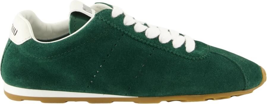 Miu Plume Suede Sneakers
