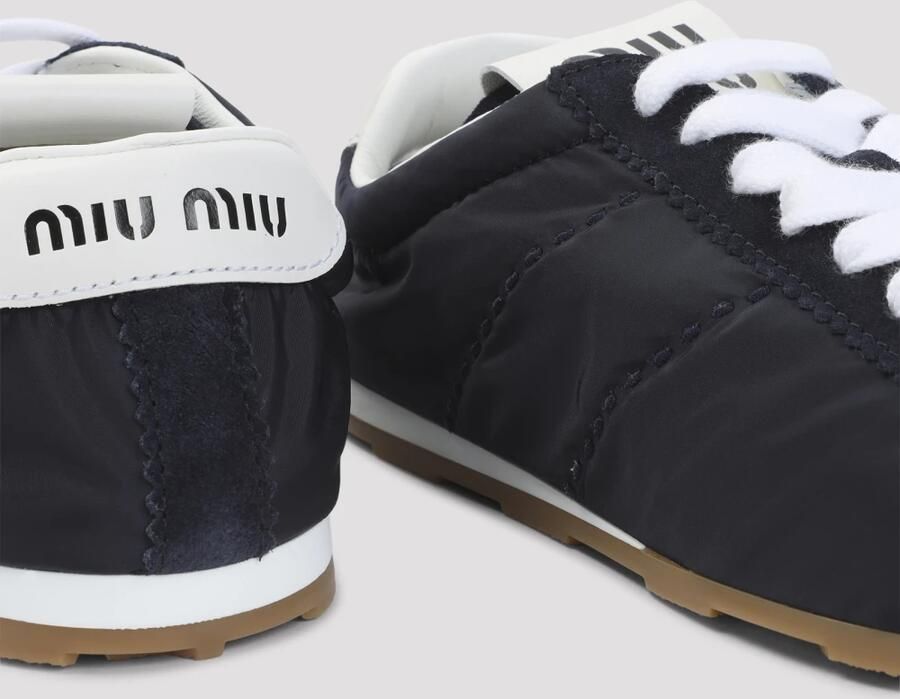 Miu Plume Technische Stof En Suède Sneakers - Foto 2