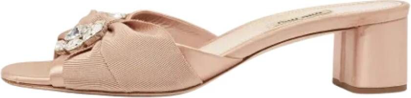 Miu Pre-owned Canvas sandals Beige Dames