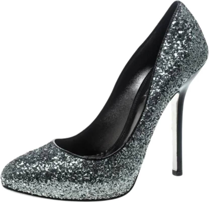 Miu Pre-owned Fabric heels Gray Dames