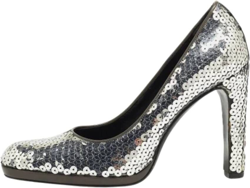 Miu Pre-owned Fabric heels Gray Dames