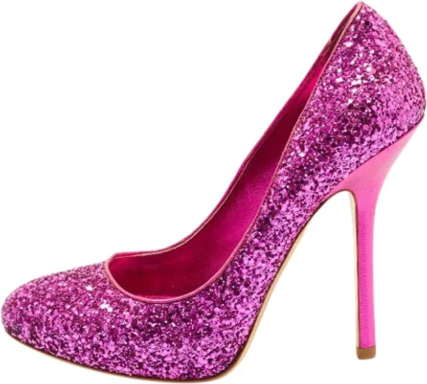 Miu Pre-owned Fabric heels Purple Dames