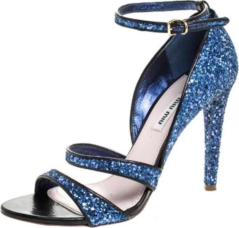 Miu Pre-owned Fabric sandals Blue Dames