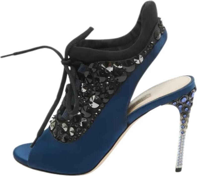 Miu Pre-owned Fabric sandals Blue Dames