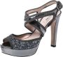 Miu Pre-owned Fabric sandals Gray Dames - Thumbnail 1