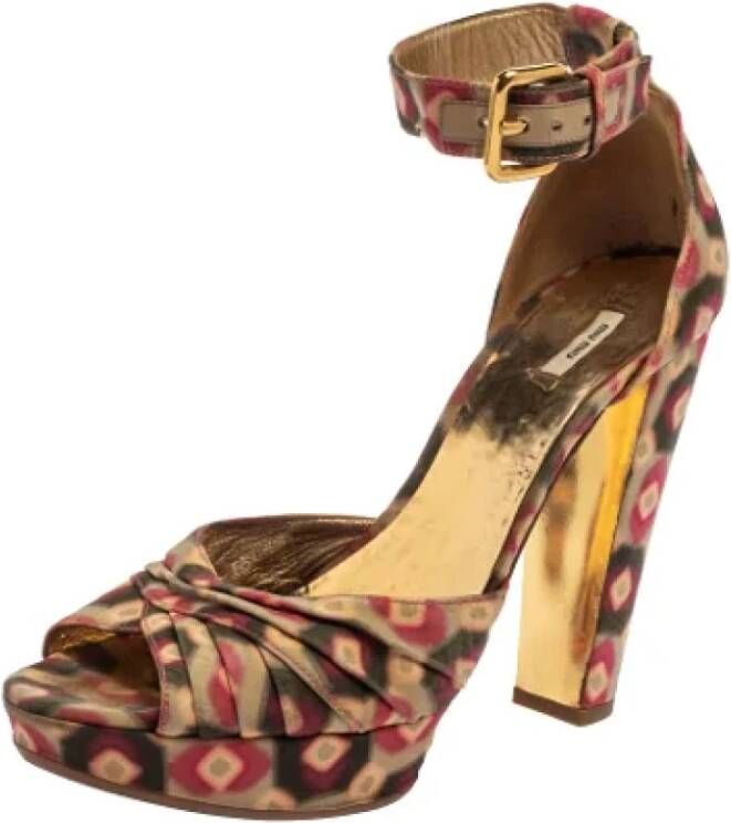 Miu Pre-owned Fabric sandals Multicolor Dames