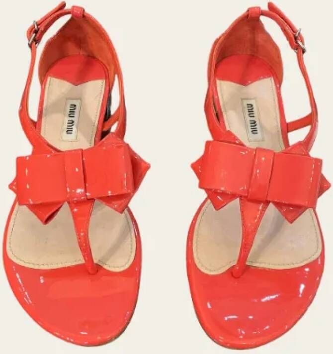 Miu Pre-owned Fabric sandals Red Dames