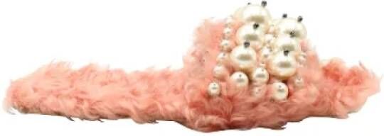 Miu Pre-owned Faux Fur sandals Pink Dames