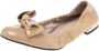 Miu Pre-owned Leather flats Beige Dames - Thumbnail 1