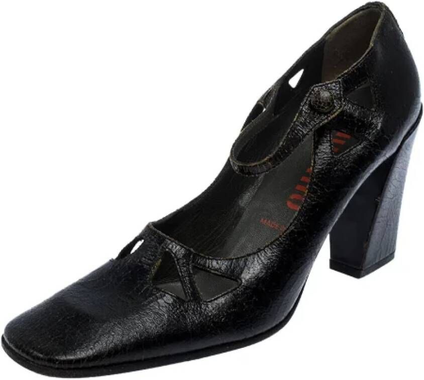 Miu Pre-owned Leather heels Black Dames