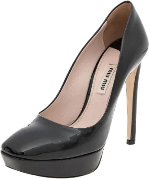 Miu Pre-owned Leather heels Black Dames