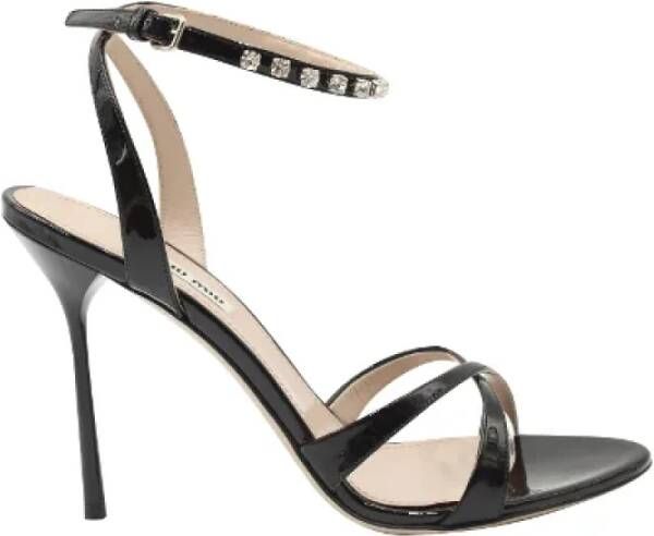 Miu Pre-owned Leather heels Black Dames