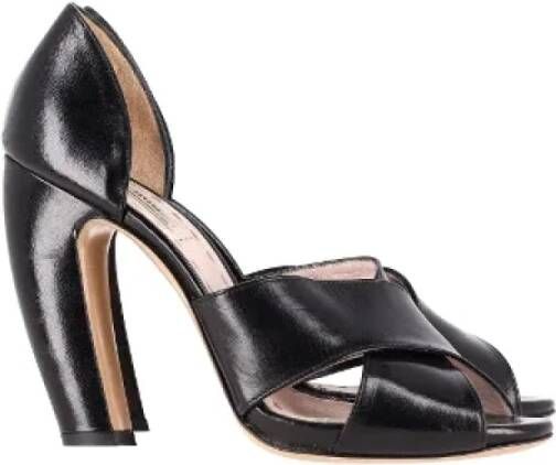 Miu Pre-owned Leather heels Black Dames