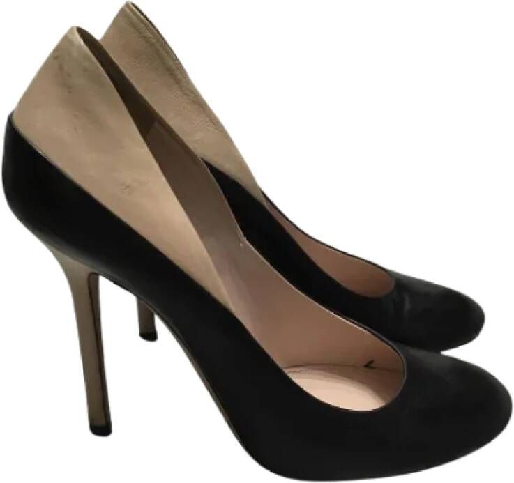 Miu Pre-owned Leather heels Black Dames
