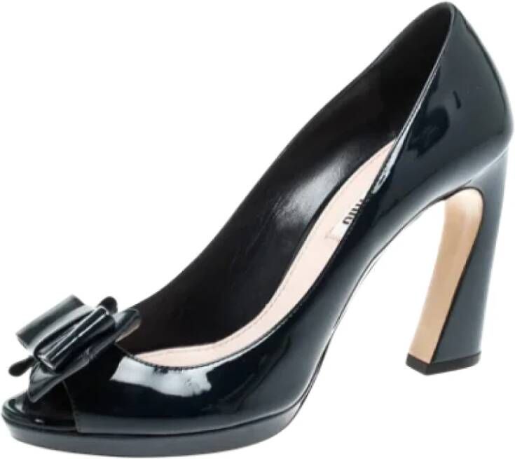 Miu Pre-owned Leather heels Blue Dames