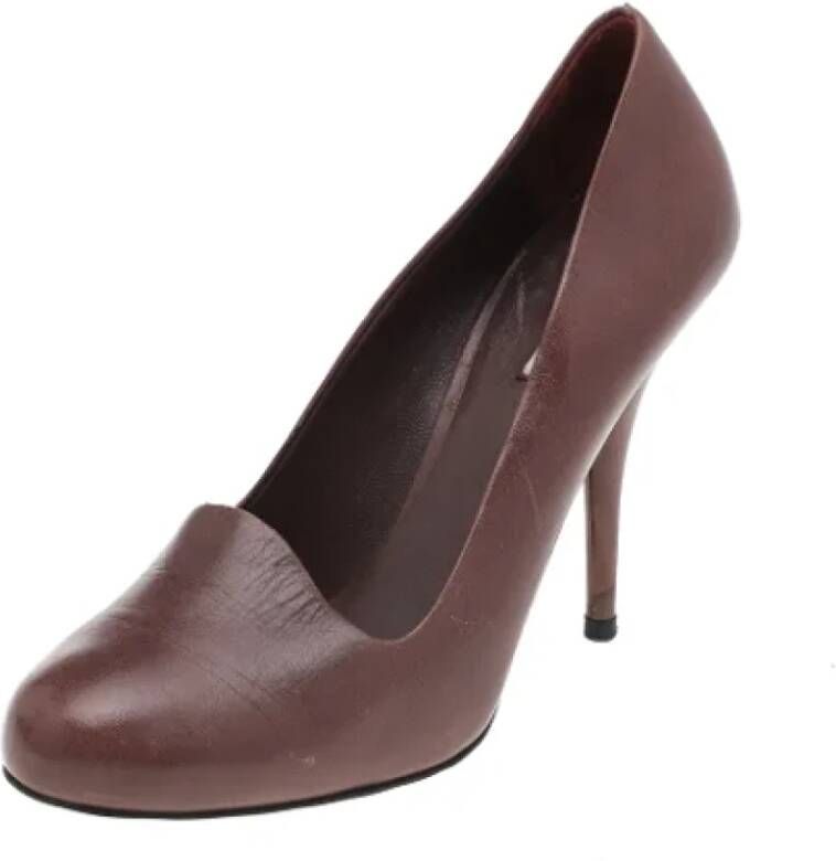 Miu Pre-owned Leather heels Brown Dames