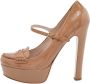 Miu Pre-owned Leather heels Brown Dames - Thumbnail 1