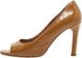 Miu Pre-owned Leather heels Brown Dames - Thumbnail 1