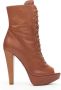 Miu Pre-owned Leather heels Brown Dames - Thumbnail 1