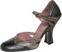 Miu Pre-owned Leather heels Gray Dames - Thumbnail 1