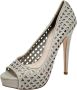 Miu Pre-owned Leather heels Gray Dames - Thumbnail 1