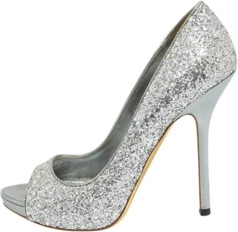 Miu Pre-owned Leather heels Gray Dames