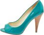 Miu Pre-owned Leather heels Green Dames - Thumbnail 1