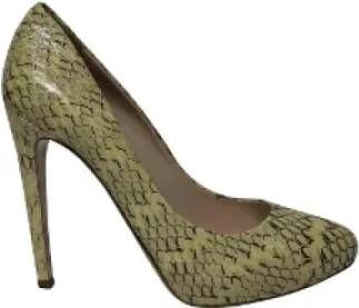 Miu Pre-owned Leather heels Green Dames