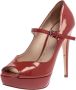 Miu Pre-owned Leather heels Red Dames - Thumbnail 1