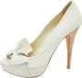 Miu Pre-owned Leather heels White Dames - Thumbnail 1