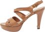 Miu Pre-owned Leather sandals Beige Dames - Thumbnail 1