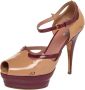 Miu Pre-owned Leather sandals Beige Dames - Thumbnail 1