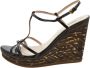 Miu Pre-owned Leather sandals Black Dames - Thumbnail 1