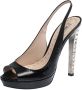 Miu Pre-owned Leather sandals Black Dames - Thumbnail 1