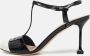 Miu Pre-owned Leather sandals Black Dames - Thumbnail 1
