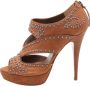 Miu Pre-owned Leather sandals Brown Dames - Thumbnail 1