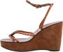 Miu Pre-owned Leather sandals Brown Dames - Thumbnail 1