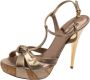 Miu Pre-owned Leather sandals Gray Dames - Thumbnail 1
