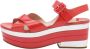 Miu Pre-owned Leather sandals Red Dames - Thumbnail 1
