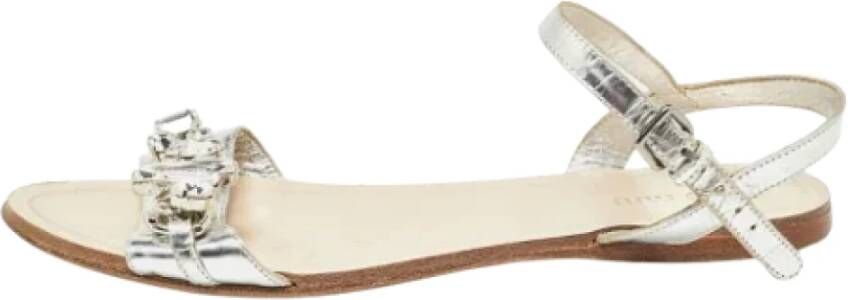 Miu Pre-owned Leather sandals White Dames