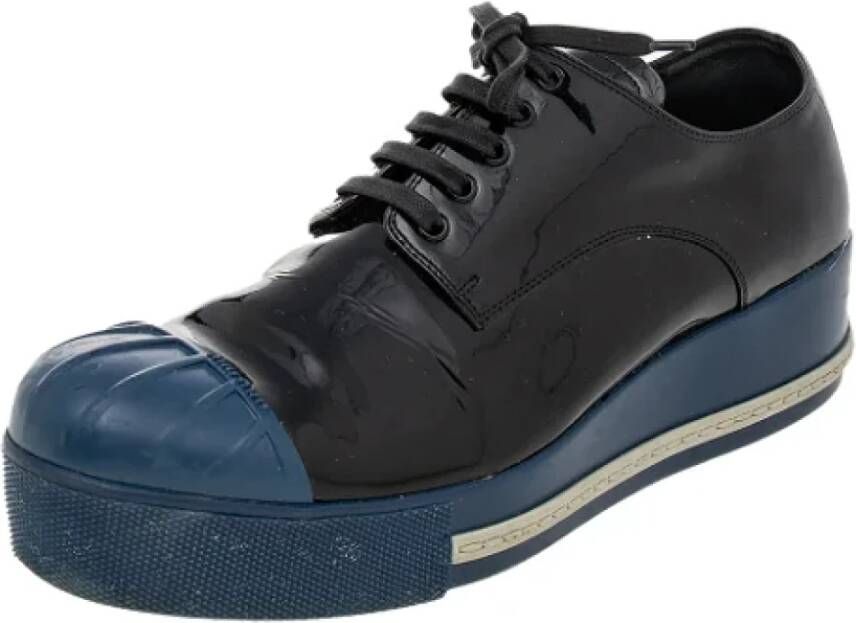 Miu Pre-owned Leather sneakers Black Dames