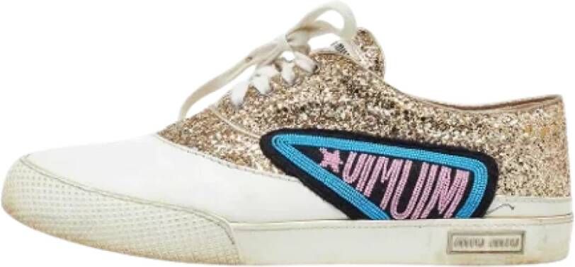 Miu Pre-owned Leather sneakers Multicolor Dames