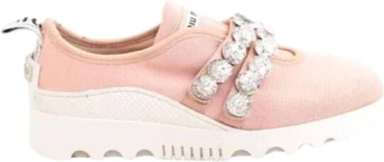 Miu Pre-owned Leather sneakers Pink Dames