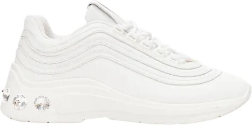 Miu Pre-owned Leather sneakers White Dames