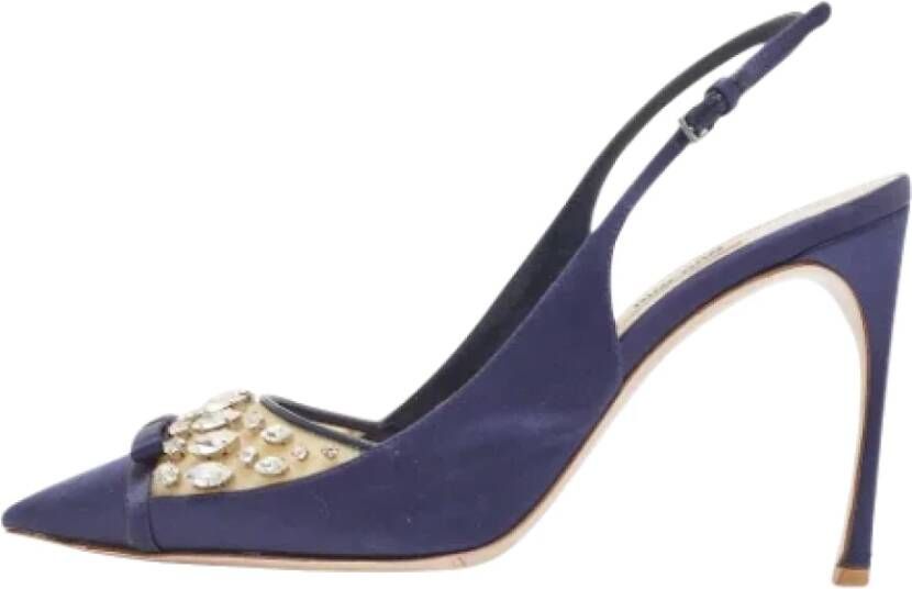 Miu Pre-owned Satin heels Blue Dames