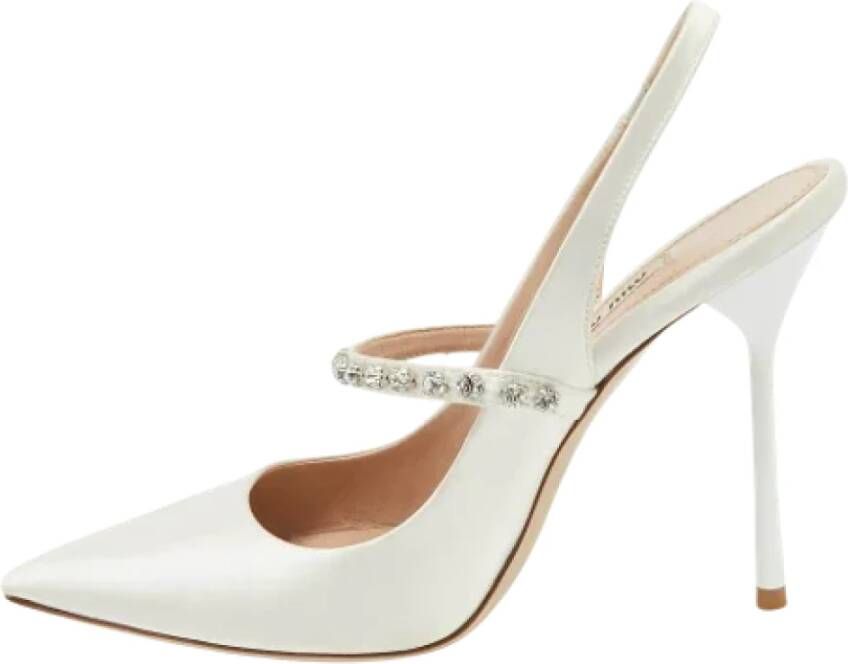 Miu Pre-owned Satin heels White Dames