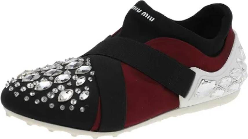 Miu Pre-owned Satin sneakers Black Dames