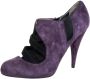 Miu Pre-owned Suede boots Purple Dames - Thumbnail 1