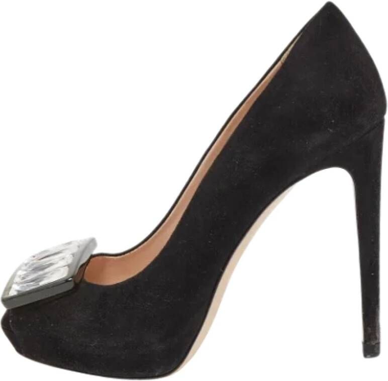 Miu Pre-owned Suede heels Black Dames