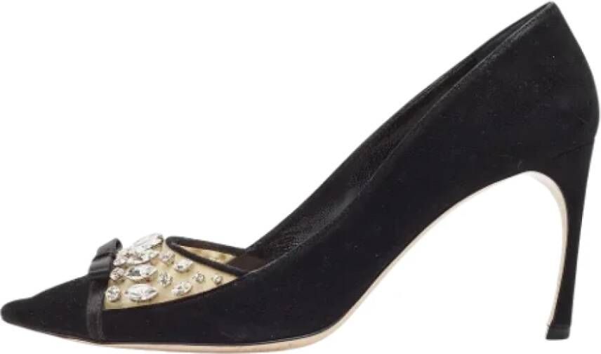 Miu Pre-owned Suede heels Black Dames